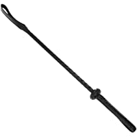 FENICAL Látigo de cuero de 45 cm Látigo negro Lucha contra el resbalón de Ergon antideslizante Juego de látigo Juego…